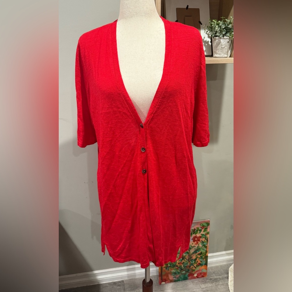 Jill Linen Blend Tunic Blouse